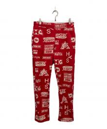 Hysteric Glamour（ヒステリックグラマー）の古着「SOUND SESSIONS柄スウェットパンツ」｜レッド