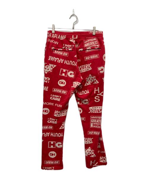 Hysteric Glamour（ヒステリックグラマー）Hysteric Glamour (ヒステリックグラマー) SOUND SESSIONS柄スウェットパンツ レッド サイズ:Mの古着・服飾アイテム
