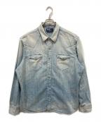 POLO RALPH LAURENポロ・ラルフローレン）の古着「リペア加工ウエスタンデニムシャツ」｜インディゴ