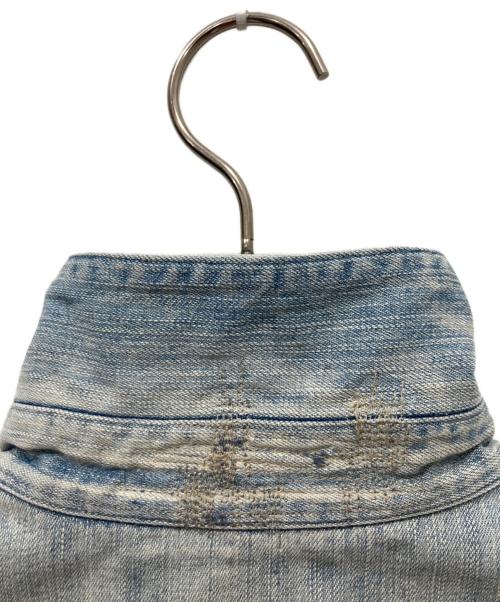 POLO RALPH LAUREN（ポロ・ラルフローレン）POLO RALPH LAUREN (ポロ・ラルフローレン) リペア加工ウエスタンデニムシャツ インディゴ サイズ:XLの古着・服飾アイテム