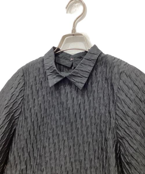 UNITED ARROWS（ユナイテッドアローズ）UNITED ARROWS (ユナイテッドアローズ) エアリージャカード 2WAY ブラウス ブラック サイズ:Mの古着・服飾アイテム