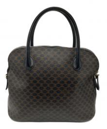 CELINE（セリーヌ）の古着「マカダム柄ドーム型ハンドバッグ」｜ブラウン×ブラック