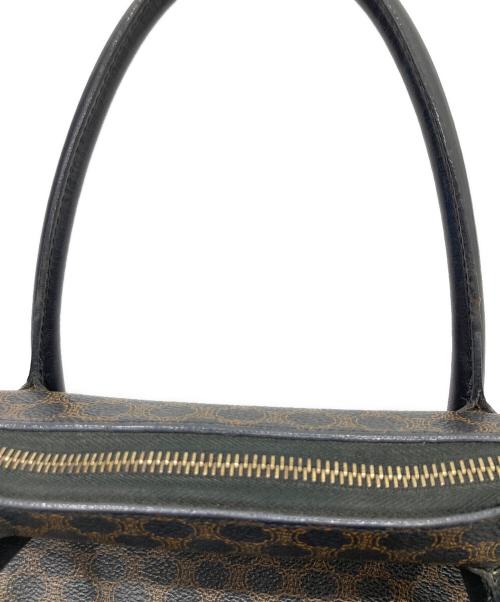 CELINE（セリーヌ）CELINE (セリーヌ) マカダム柄ドーム型ハンドバッグ ブラウン×ブラックの古着・服飾アイテム