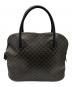CELINE (セリーヌ) マカダム柄ドーム型ハンドバッグ ブラウン×ブラック：18000円