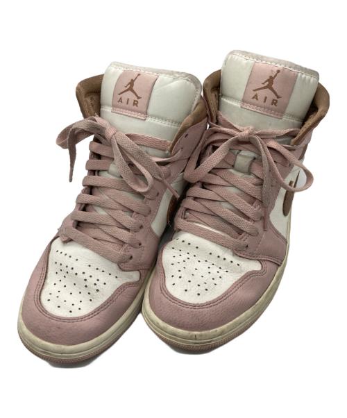 NIKE（ナイキ）NIKE (ナイキ) Air Jordan 1 Mid Pink ピンク×ホワイト サイズ:25.5㎝の古着・服飾アイテム