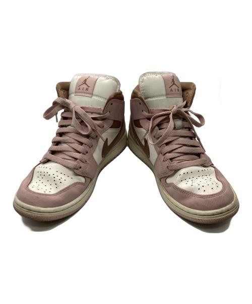NIKE（ナイキ）NIKE (ナイキ) Air Jordan 1 Mid Pink ピンク×ホワイト サイズ:25.5㎝の古着・服飾アイテム
