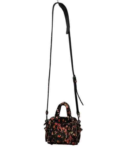COACH（コーチ）COACH (コーチ) フラワー柄2WAYバッグ ブラウン×ピンクの古着・服飾アイテム