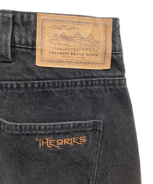 THEORIES（セオリーズ）THEORIES (セオリーズ) ワイドデニムパンツ ブラック サイズ:36の古着・服飾アイテム
