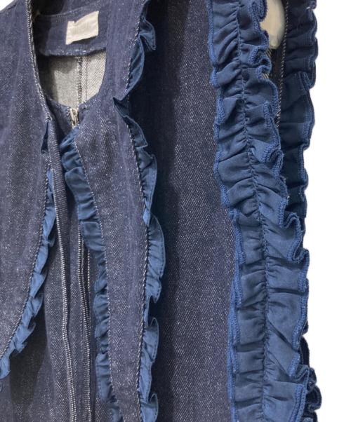 Bibiy.（ビビィ）Bibiy. (ビビィ) MATHILDA DENIM ROMPERS インディゴ サイズ:Mの古着・服飾アイテム