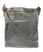 SLOWスロウ）の古着「レザーショルダーバッグ」｜ブラック