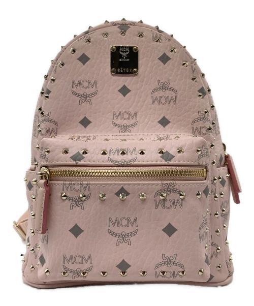 MCM（エムシーエム）MCM (エムシーエム) ヴィセトス・バックパック スタッズリュック パウダーピンクの古着・服飾アイテム