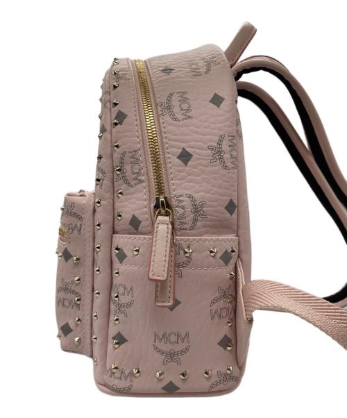 MCM（エムシーエム）MCM (エムシーエム) ヴィセトス・バックパック スタッズリュック パウダーピンクの古着・服飾アイテム