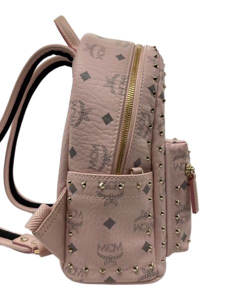 MCM（エムシーエム）MCM (エムシーエム) ヴィセトス・バックパック スタッズリュック パウダーピンクの古着・服飾アイテム