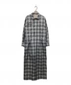 Spick and Spanスピック＆スパン）の古着「ドライチェックジャンプスーツ」｜ブルー×ネイビー