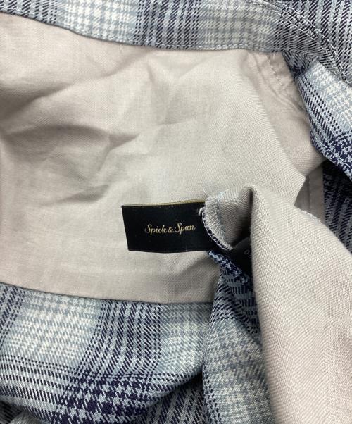 Spick and Span（スピック＆スパン）Spick and Span (スピック＆スパン) ドライチェックジャンプスーツ ブルー×ネイビー サイズ:36の古着・服飾アイテム