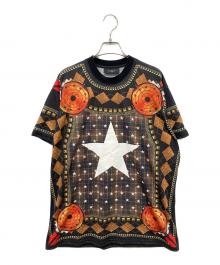 GIVENCHY（ジバンシィ）の古着「総柄半袖カットソー」｜ブラック