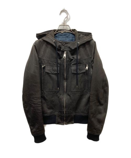 DIOR HOMME（ディオール オム）DIOR HOMME (ディオール オム) フーデットブルゾン ブラック サイズ:44の古着・服飾アイテム