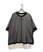 MAISON SPECIALメゾンスペシャル）の古着「Layered Tulle T-shirt」｜グレー