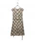 BURBERRY LONDON (バーバリーロンドン) チェック半袖ワンピース ベージュ サイズ:38：6000円