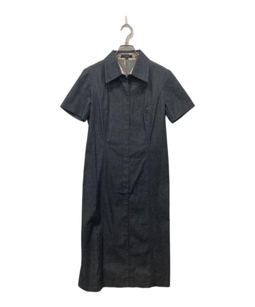 BURBERRY LONDON（バーバリーロンドン）BURBERRY LONDON (バーバリーロンドン) 半袖シャツワンピース インディゴ サイズ:38の古着・服飾アイテム