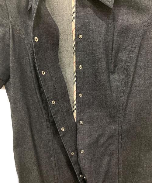BURBERRY LONDON（バーバリーロンドン）BURBERRY LONDON (バーバリーロンドン) 半袖シャツワンピース インディゴ サイズ:38の古着・服飾アイテム