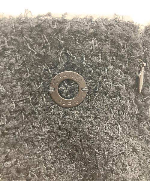 CHANEL（シャネル）CHANEL (シャネル) チュール切替ツイードスカート ブラック サイズ:40の古着・服飾アイテム