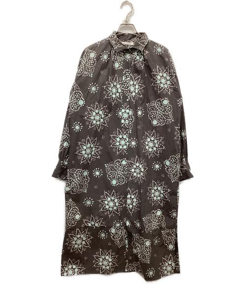 house of lotus（ハウスオブロータス）house of lotus (ハウスオブロータス) 総柄シャツワンピース グレー サイズ:Mの古着・服飾アイテム