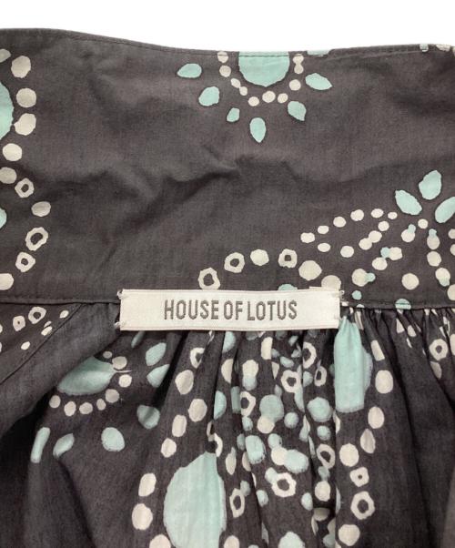 house of lotus（ハウスオブロータス）house of lotus (ハウスオブロータス) 総柄シャツワンピース グレー サイズ:Mの古着・服飾アイテム