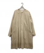KAGUREカグレ）の古着「リネンレーヨンテントコート」｜ベージュ