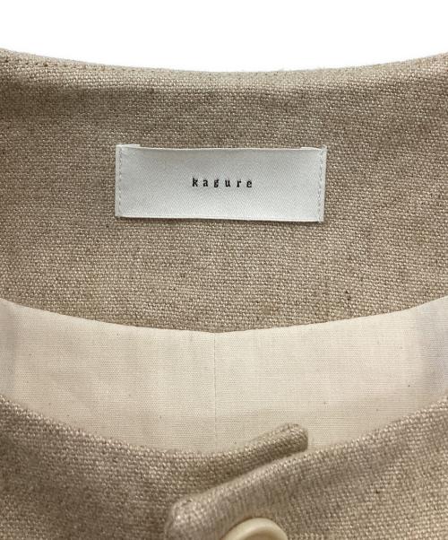 KAGURE（カグレ）KAGURE (カグレ) リネンレーヨンテントコート ベージュ サイズ:Freeの古着・服飾アイテム