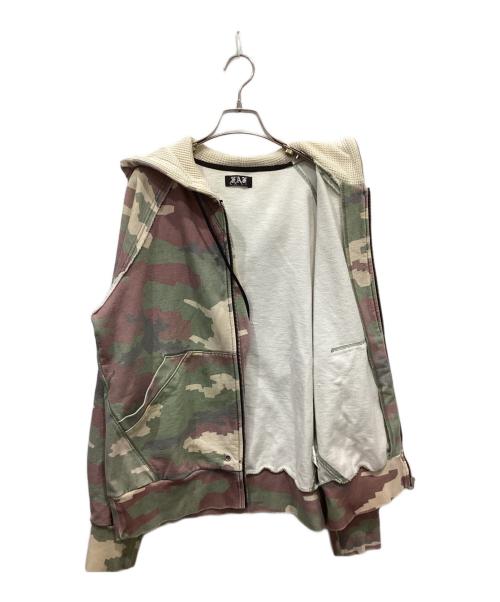 FAF（エフエーエフ）FAF (エフエーエフ) AGED ZIP UP HOODIE カーキ サイズ:2の古着・服飾アイテム