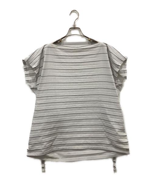 ISSEY MIYAKE me（イッセイ ミヤケ ミー）ISSEY MIYAKE me (イッセイ ミヤケ ミー) プリーツスクエアカットソー グレー サイズ:FREEの古着・服飾アイテム