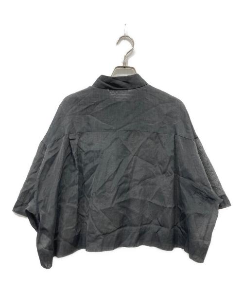 SACRA（サクラ）SACRA (サクラ) PREMIUM SILK COTTON CROPPED SHIRT グレー サイズ:38の古着・服飾アイテム