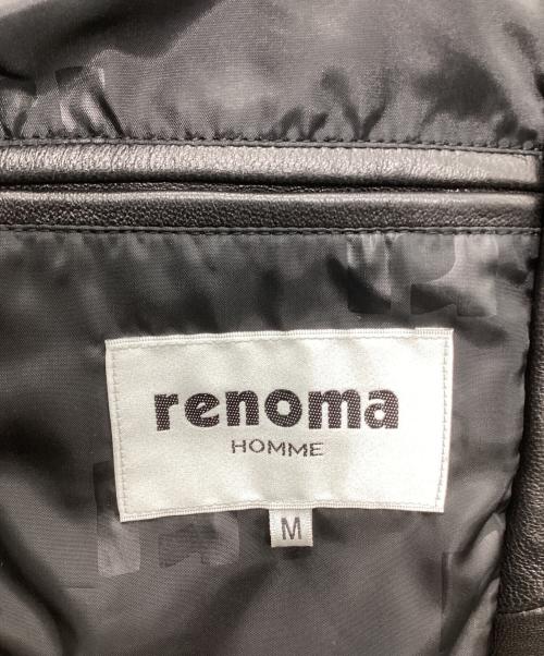 renoma（レノマ）renoma (レノマ) ラムレザージャケット ブラック サイズ:Mの古着・服飾アイテム