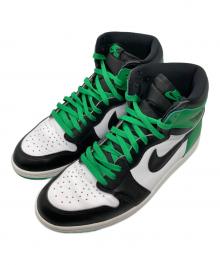 NIKE（ナイキ）の古着「Air Jordan 1 Retro High OG / レトロ ハイ OG "セルティックス/ブラック アンド ラッキーグリーン"」｜ホワイト×グリーン