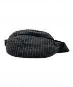 Maison Margielaメゾンマルジェラ）の古着「LOGO STRIPE CROSS BODY POUCH」｜ブラック