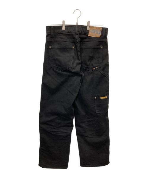 PRSN BLU（プリズンブルース）PRSN BLU (プリズンブルース) ダブルニーペインターパンツ ブラック サイズ:W32×L29の古着・服飾アイテム