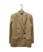 theoryセオリー）の古着「SLEEK FLANNEL BOXY DB JKT」｜ベージュ