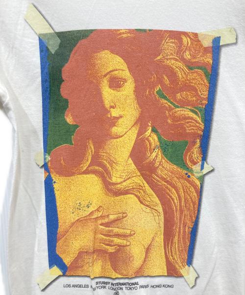 stussy（ステューシー）stussy (ステューシー) ヴィーナスプリントTシャツ ホワイト サイズ:Sの古着・服飾アイテム