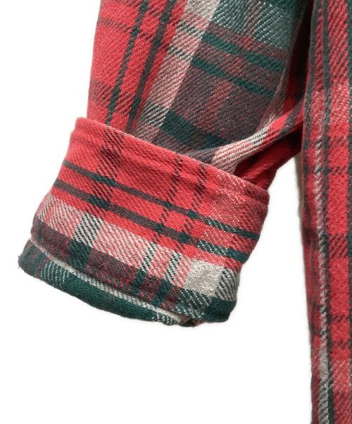 big mac（ビッグマック）big mac (ビッグマック) ヘビーネルシャツ レッド×グリーン サイズ:XLの古着・服飾アイテム