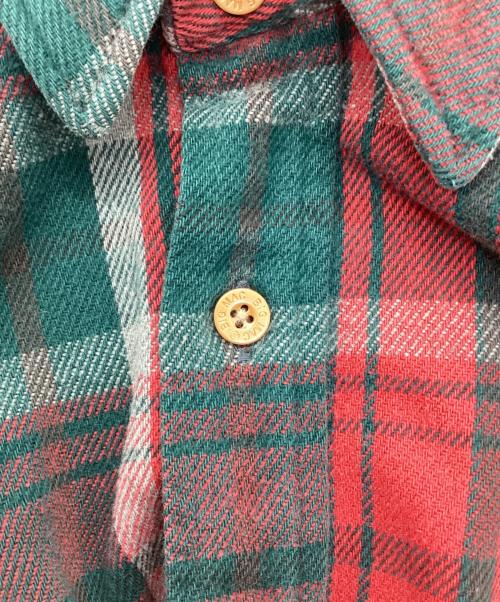 big mac（ビッグマック）big mac (ビッグマック) ヘビーネルシャツ レッド×グリーン サイズ:XLの古着・服飾アイテム