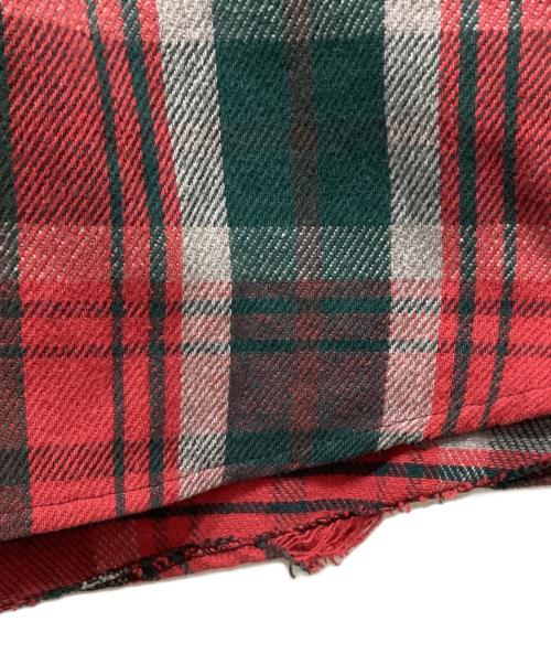 big mac（ビッグマック）big mac (ビッグマック) ヘビーネルシャツ レッド×グリーン サイズ:XLの古着・服飾アイテム