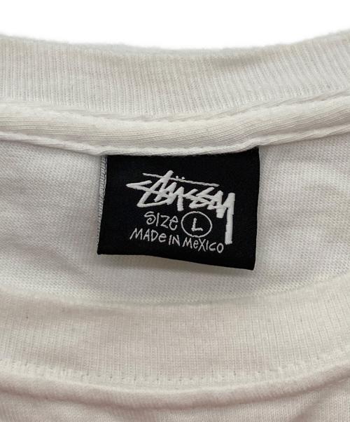 stussy（ステューシー）stussy (ステューシー) プリントTシャツ ホワイト サイズ:Lの古着・服飾アイテム
