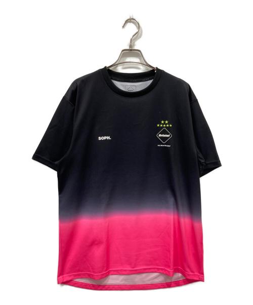 F.C.R.B.（エフシーレアルブリストル）F.C.R.B. (エフシーレアルブリストル) GRADATION PRE MATCH TOP ブラック×ピンク サイズ:Lの古着・服飾アイテム