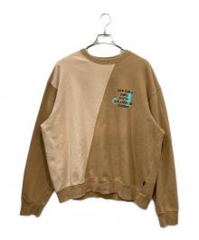 AWAKE（アウェイク）の古着「TWO-TONE SPLIT CITY CREWNECK」｜ベージュ