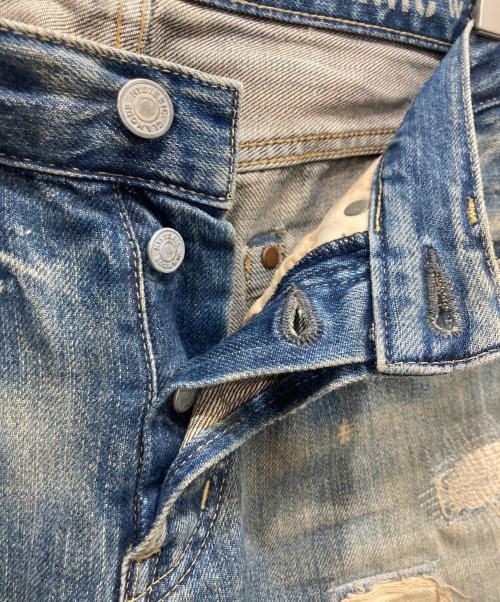 Hysteric Glamour（ヒステリックグラマー）Hysteric Glamour (ヒステリックグラマー) CHECK REMAKE加工デニムパンツ インディゴ サイズ:W30の古着・服飾アイテム