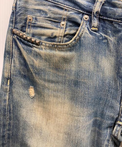 Hysteric Glamour（ヒステリックグラマー）Hysteric Glamour (ヒステリックグラマー) CHECK REMAKE加工デニムパンツ インディゴ サイズ:W30の古着・服飾アイテム