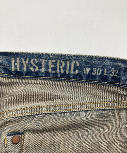 Hysteric Glamour（ヒステリックグラマー）Hysteric Glamour (ヒステリックグラマー) CHECK REMAKE加工デニムパンツ インディゴ サイズ:W30の古着・服飾アイテム