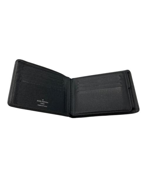 LOUIS VUITTON（ルイ ヴィトン）LOUIS VUITTON (ルイ ヴィトン) タイガ ポルト ビエ・3 ヴォレ 2つ折り財布 ブラックの古着・服飾アイテム