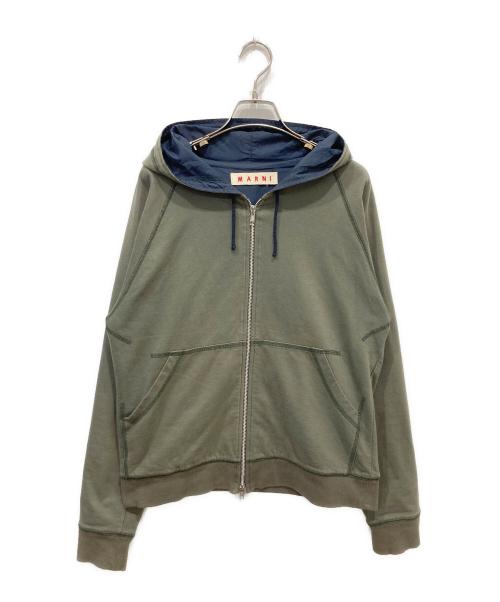 MARNI（マルニ）MARNI (マルニ) コットンジップパーカー グレー サイズ:46の古着・服飾アイテム